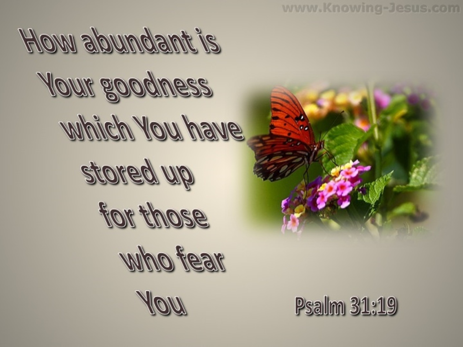 Psalm 31:19 How Abundant Is Your Goodness (gray)